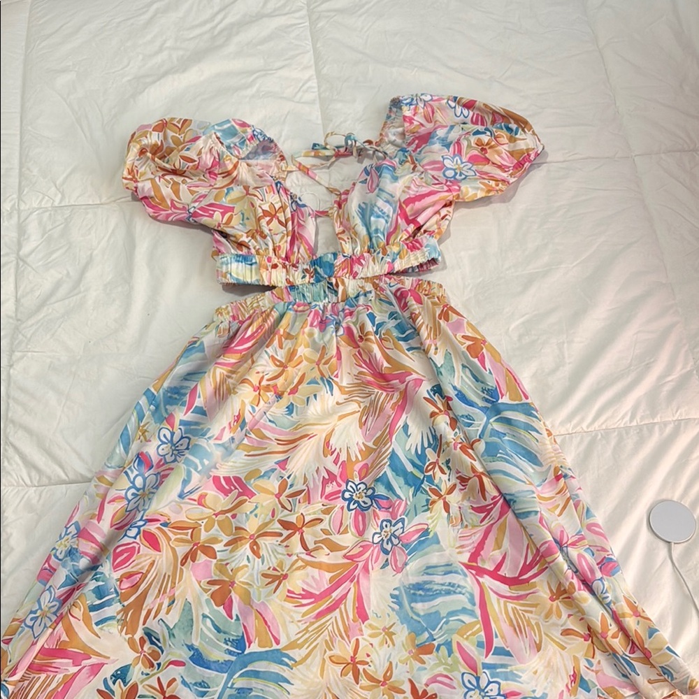 Medium length floral dress